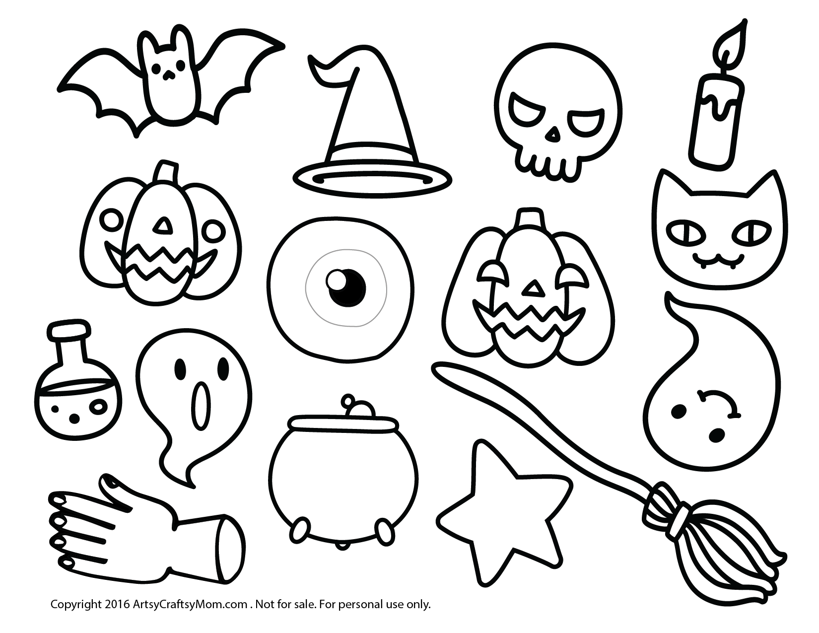 halloween bookmarks coloring pages - photo #19