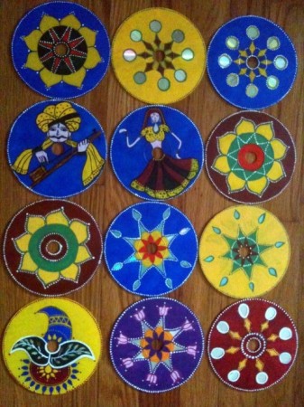 Recycled CD art - Upcycle CDS - Indian Art