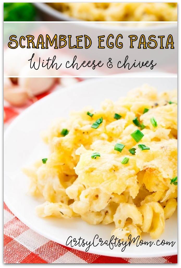 Make this Velvety Scrambled Egg Pasta with Cheese & Chives for breakfast or as a quick lunch box idea. Classic comfort food with an eggy twist!