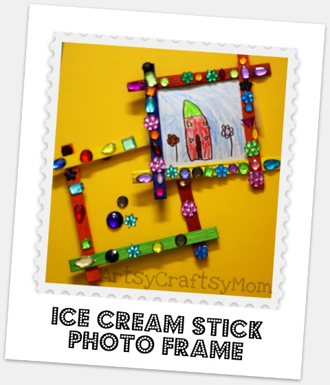 Ice cream stick magnetic photo frame - Gifts kids can make