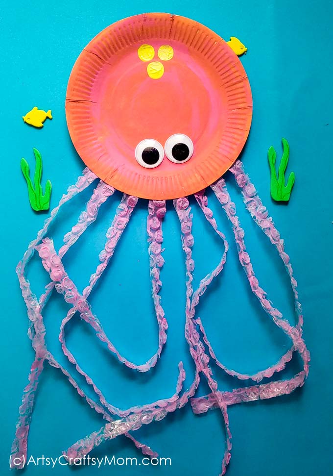 Paper plate octopus is a simple and exciting way to replicate ocean creatures at home. It's bound to be a hit with kids who love their sea creatures.