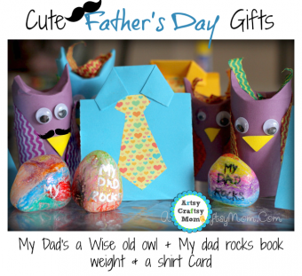 Father's day Card & craft - Shirt card , wise old owl craft , my dad rocks