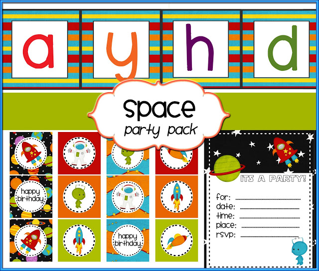 Outer Space Party invite