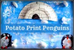 Antarctic-Theme Potato Print Penguin Craft