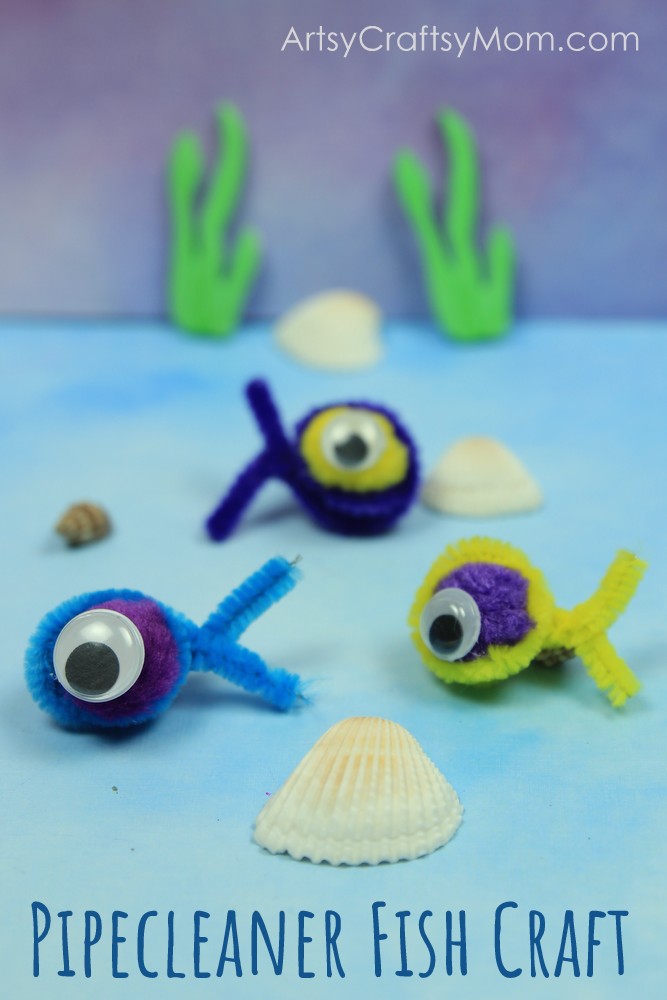 Pipecleaner mini fishes Craft for kids