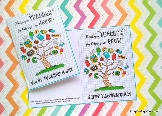 Printable Teacher Appreciation Gift Cards- 20 Awesome Teachers Appreciation Cards with Free Printables! - Print & personalize thank-you cards that kids can make and Teachers will love!