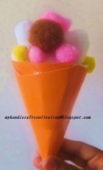 Pom Pom ice cream cone by Shama
