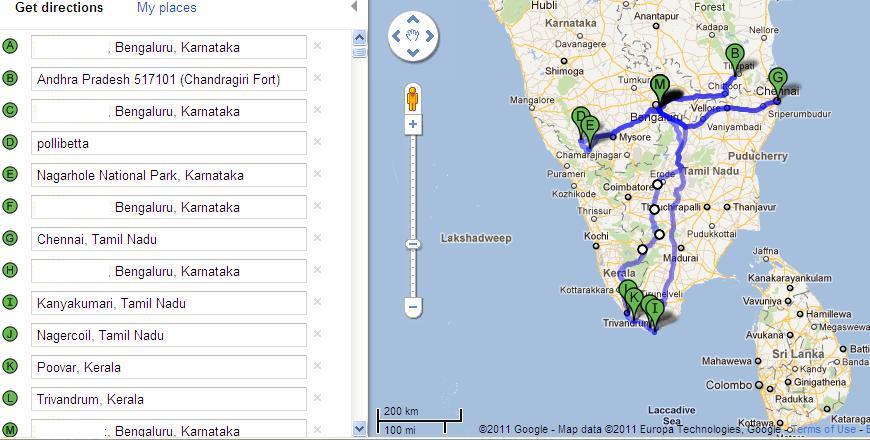 Trip from bangalore to kanyakumari