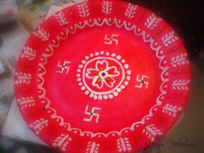 Ganesh Chaturti DIY aarti plate