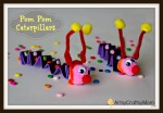 How to make a simple pom pom caterpillar craft