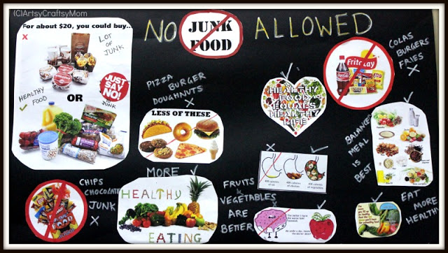 Say no to junk food collage