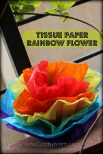 Tissue Paper Rainbow Flowers
