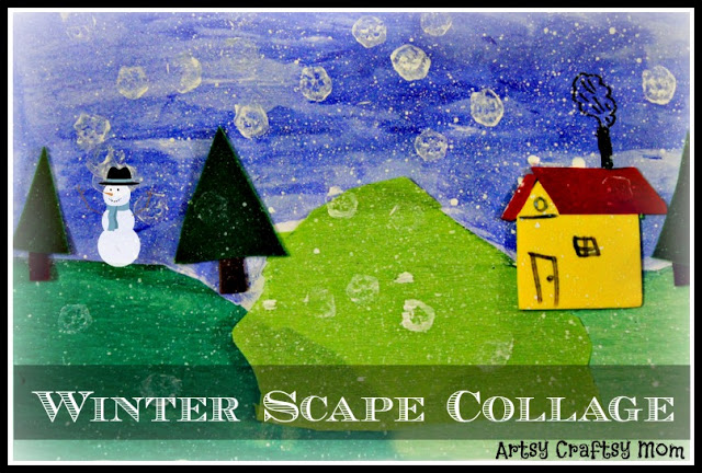 Winter scape collage