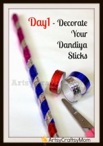 Navatri Day 1 craft – Make your own dandiya sticks