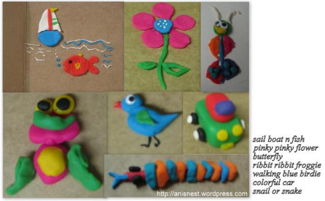 play doh crafts - animals birds - sculpting with kids