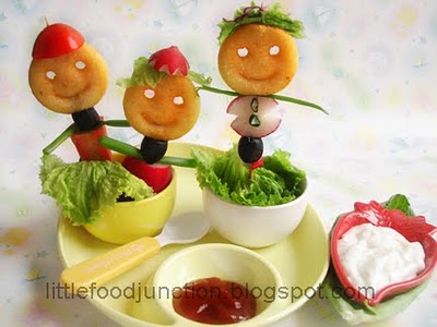 Edible puppets - Potato men