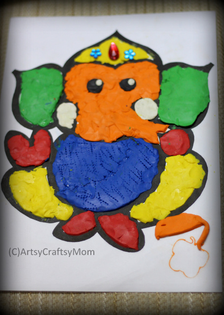  | Clay Creations Festivals of India | via ArtsyCraftsyMom.com - Ganesh Chaturthi Crafts and Activities to do with Kids - Make a Clay Ganesha, decorate, Ganesha's throne & umbrella, rangoli ideas, recipes, books and more