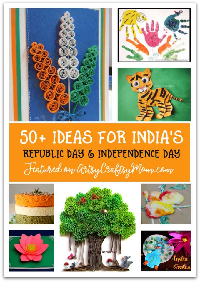 50+ Ideas for India Independence Day Party, August 15th - craft, Books, recipes & national symbol craft - Tiger, lotus, mango, banyan tree, peacock crafts