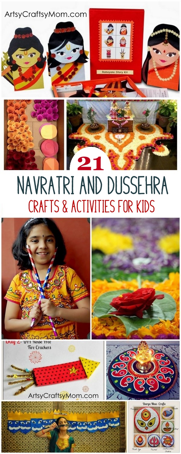 ArtsyCraftsyMom 21 dussehra crafts for kids