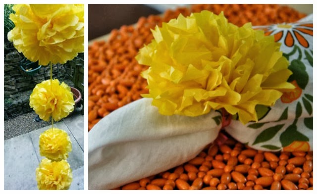 Day 4 DIY Paper Marigold Flowers for Dussehra and Diwali21 Navratri Dussehra Activities and Crafts to get your child involved in the festivities- crafts, puppets and activities that are both fun and educational. 