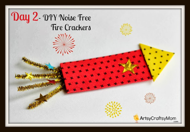 Dussehra Navratri Foam Cracker craft - 21 Navratri Dussehra Activities and Crafts to get your child involved in the festivities- crafts, puppets and activities that are both fun and educational. 