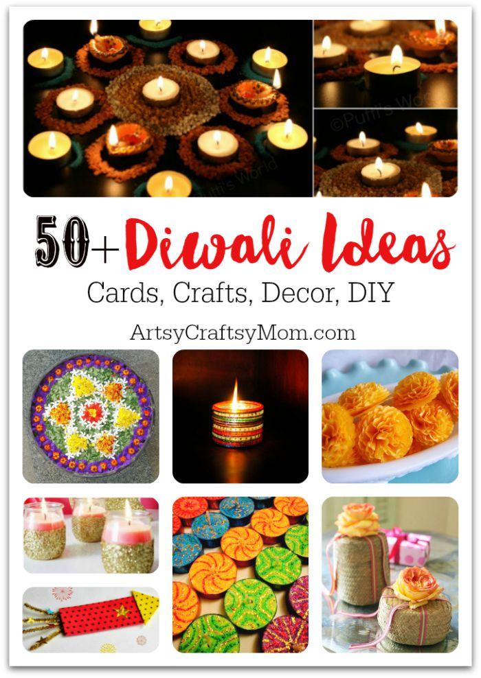 50 Diwali  Ideas  Cards Crafts Decor  DIY  for home 