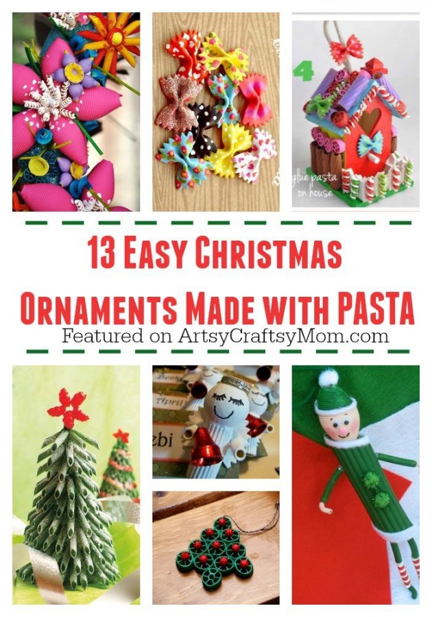 13 Easy Christmas Ornaments Made with PASTA2