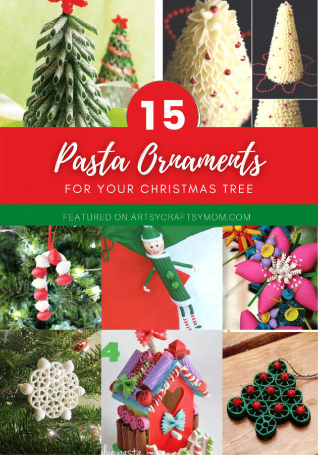 Give your Christmas tree a heartfelt touch of homemade with 15 Easy Pasta Ornaments to make for Christmas with Kids!
