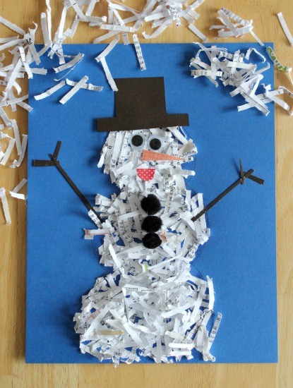 Shredded Paper Snowman1