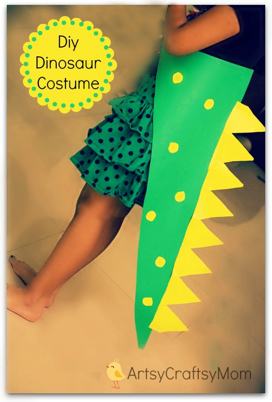 DIY Dinosaur paper Costume for kids