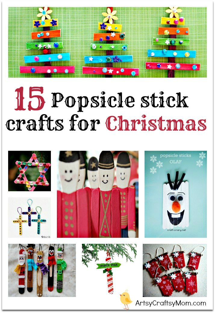 15 Popsicle stick crafts for Christmas | 15 Easy Popsicle stick crafts for Christmas | Craft Stick #ChristmasCrafts 