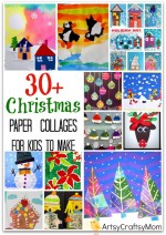 30 Christmas Paper Collages for kids