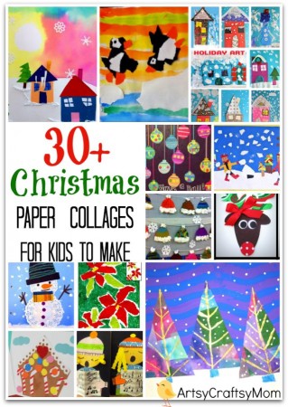 Christmas Paper Collage for kids