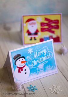 2 Free Printable Christmas Cards - Print at home - Artsy Craftsy Mom