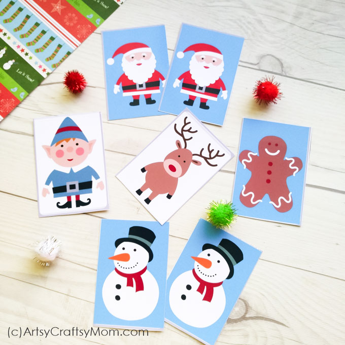 Free Christmas Printable cards for Story telling and memory Game - Ready to Print and sure to keep Kids Busy & happy during the holidays. Come check out.