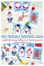 Free Christmas Printable cards for Storytelling and Memory Game