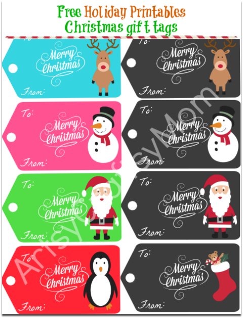 Free Holiday Printables - Christmas gift tags