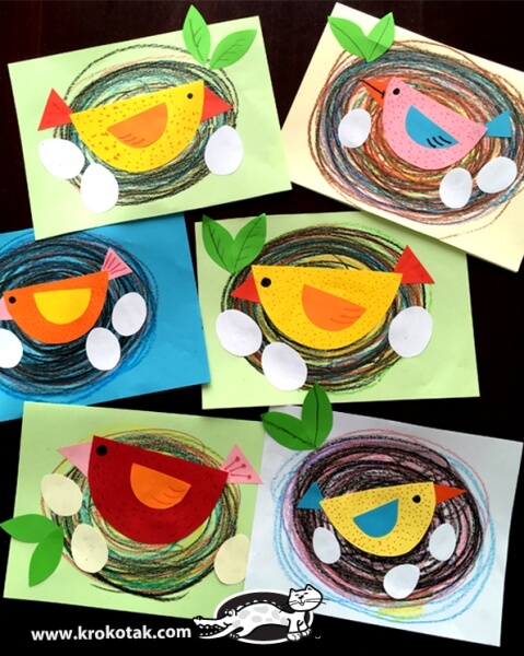 Check out our easy spring bird crafts for kids that include chicks, peacocks, parrots & more. Perfect to learn about our feathered friends!