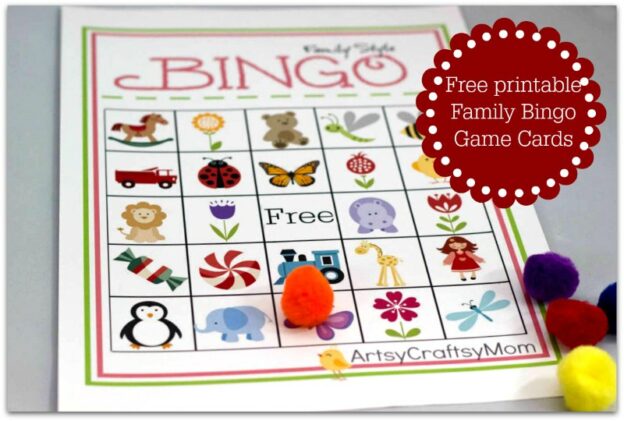 Free Printable Family Bingo Card set - Artsy Craftsy Mom