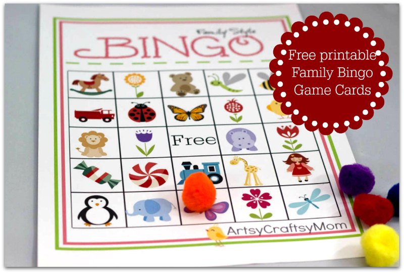 Free Printable Family Bingo Card set1