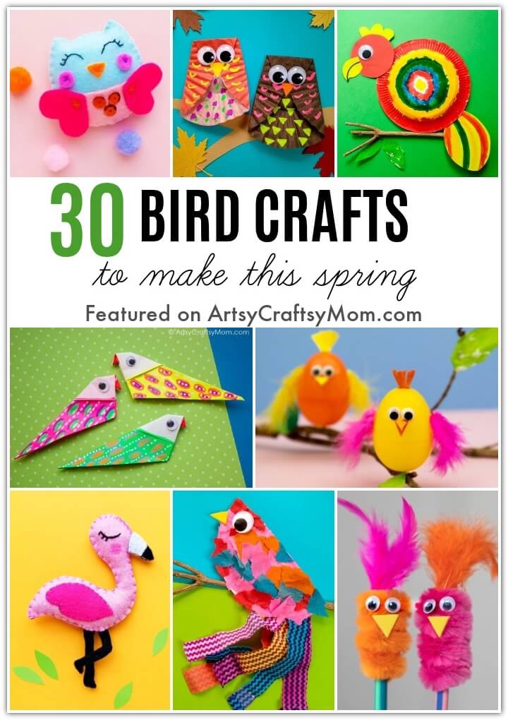 How To Make A Colorful Paper Bird Craft -Fun Paper Craft For Kids Of All  Ages! - I Heart Crafty Things