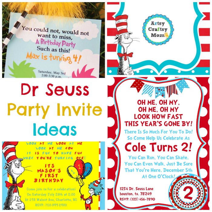 Dr Seuss Party Invite Ideas