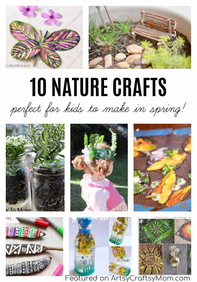 72 Fun, Easy Spring Crafts for Kids - includes Flower Crafts, Animal Crafts, Bird crafts, Spring edible treats, Nature Crafts, Outdoor crafts and more.