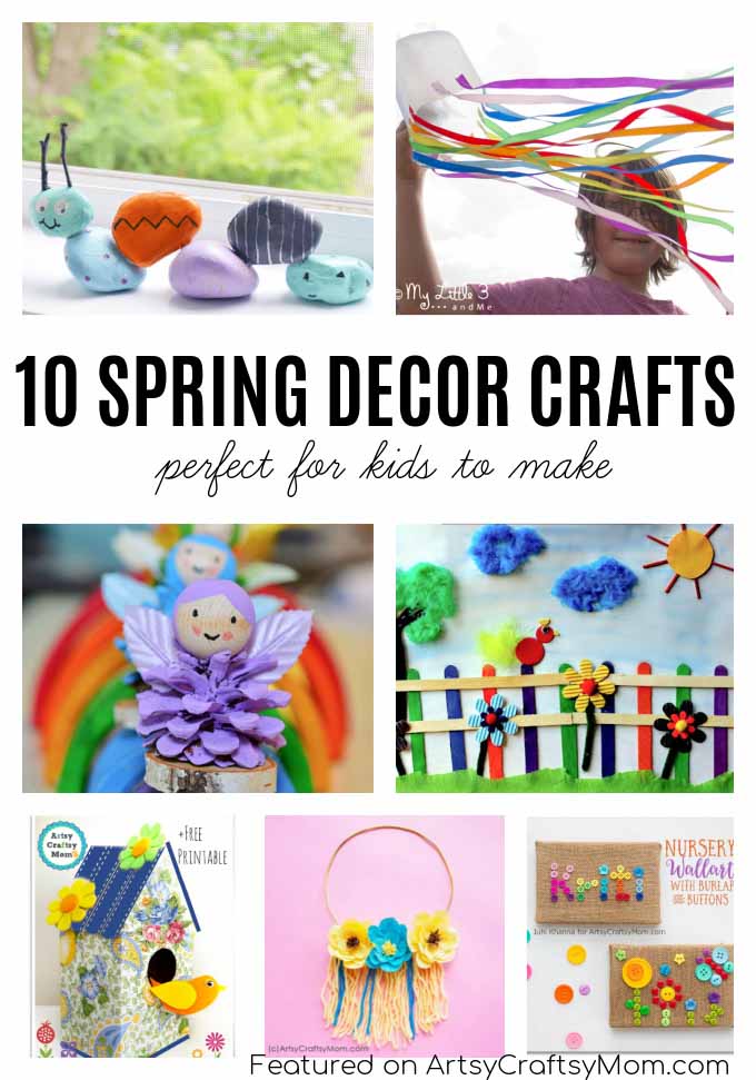 Spring Themed Decorations | 72 Fun, Easy Spring Crafts for Kids - includes Flower Crafts, Animal Crafts, Bird crafts, Spring edible treats, Nature Crafts, Outdoor crafts and more.
