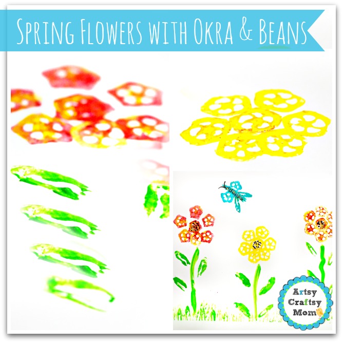 Spring flowers with Okra & Beans