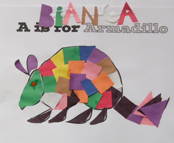 armadillo craft with squares