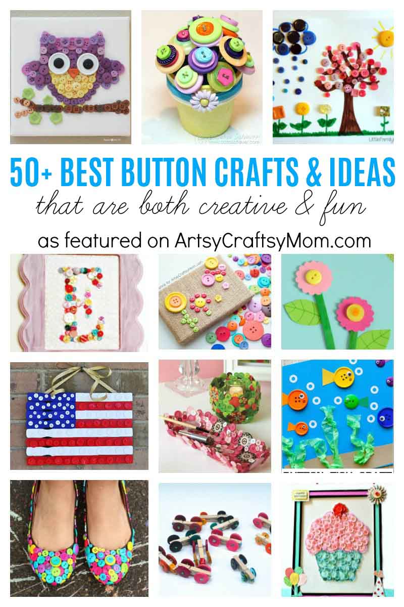 Button Crafts for Kids: How to Make 10 Craft Projects with Children