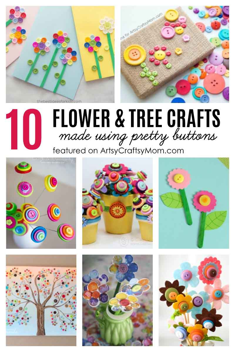 Here are 50+ Button craft ideas for kids of every age, season and holiday - that are Both Creative & Fun!