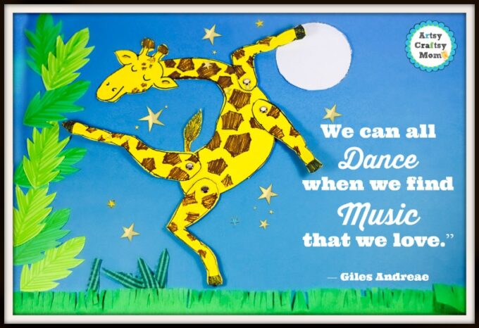 Giraffes Can't Dance paper collage - 20+ Simple paper collage ideas for kids - A collection of craft ideas that kids can make at home. Frugal, Open-ended & a lot of fun