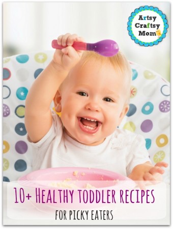 Toddler who loves her food, Kid Recipes for Picky Eaters , cheerful happy baby child eats itself with a spoon